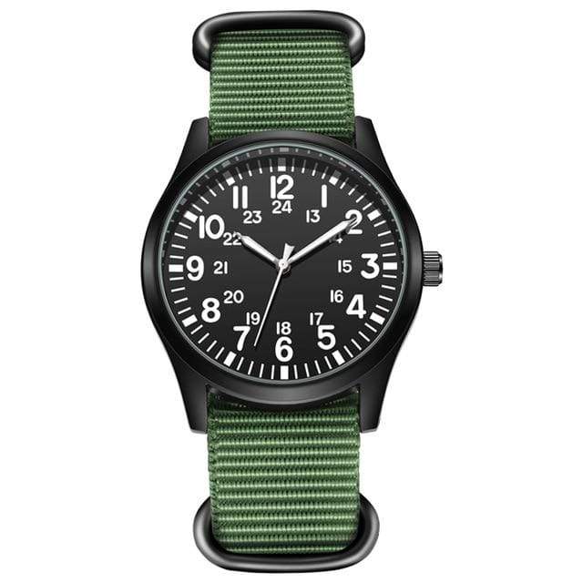 Survival Gears Depot Quartz Watches Green Outdoor Nylon Strap Sport Watch