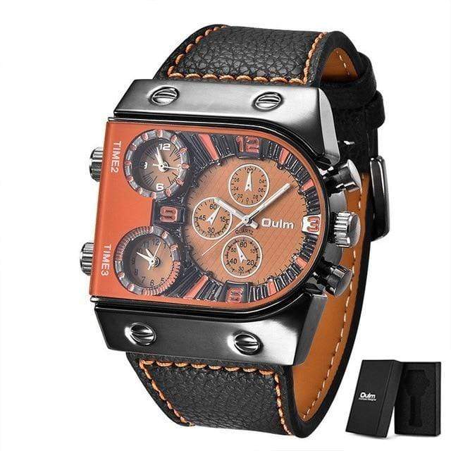 Survival Gears Depot Quartz Watches Orange (with box) Multi-Time Zone Military Watch