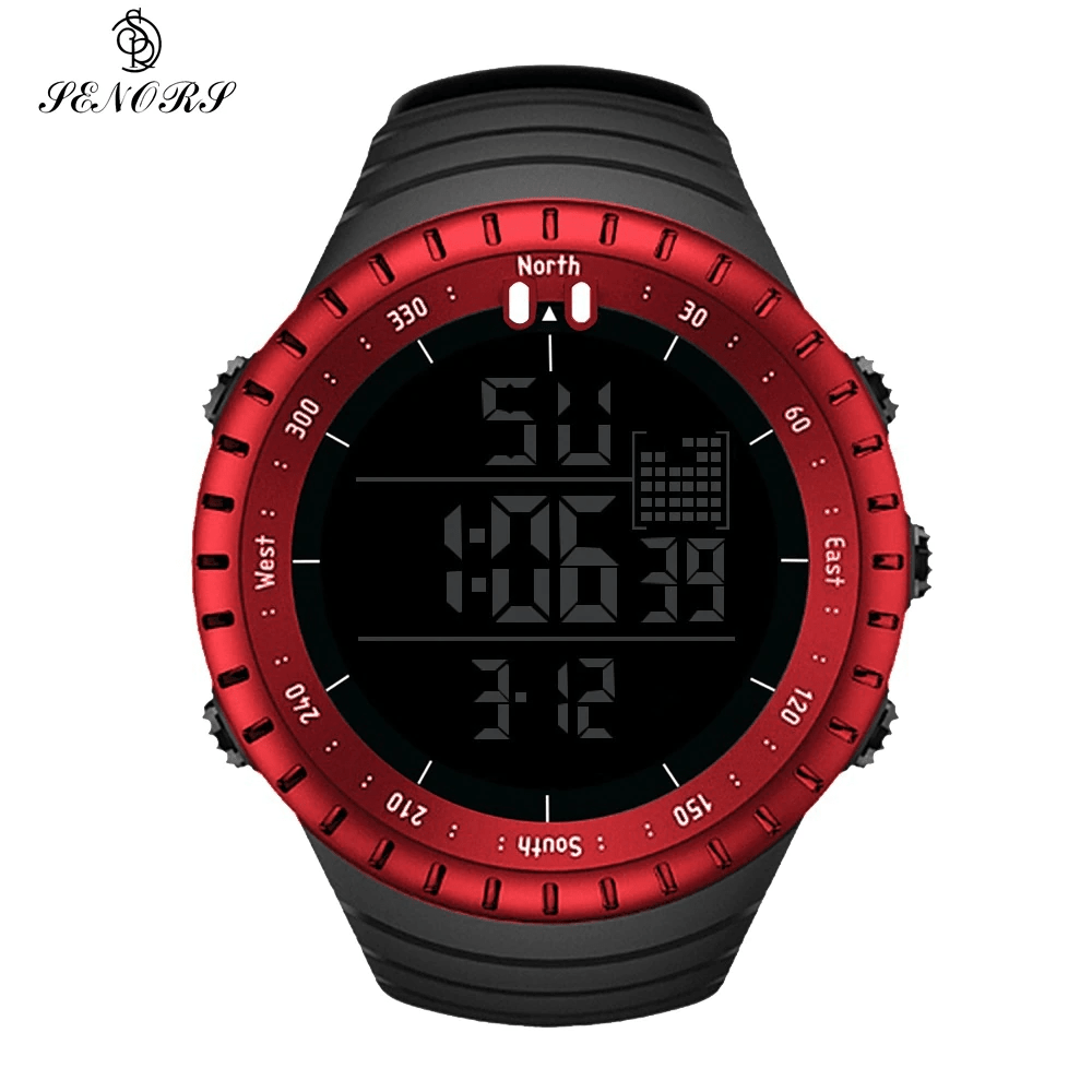Survival Gears Depot Quartz Watches Red Outdoor Sport Digital Altimeter Military Watch