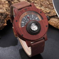 Thumbnail for Survival Gears Depot Quartz Watches Rose Wood Turntable Compass Dial Wooden Watch