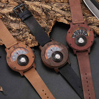 Thumbnail for Survival Gears Depot Quartz Watches Turntable Compass Dial Wooden Watch