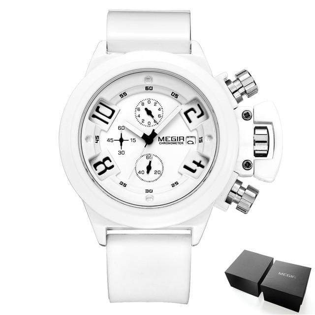 Survival Gears Depot Quartz Watches White w/ Box Military Sports Big Dial Watch