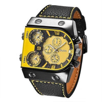 Thumbnail for Survival Gears Depot Quartz Watches Yellow Multi-Time Zone Military Watch