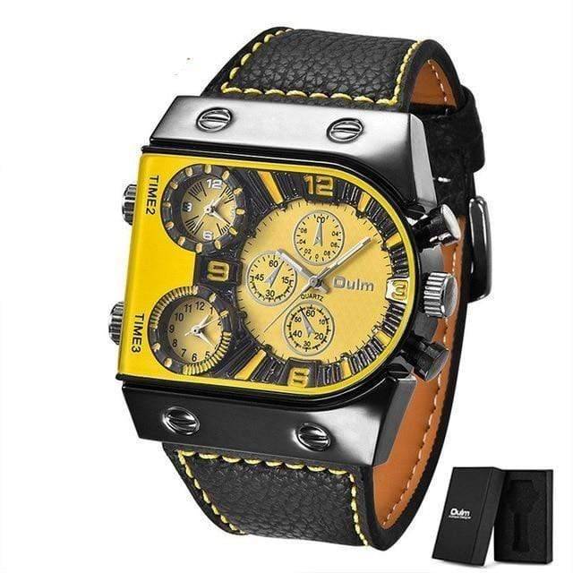 Survival Gears Depot Quartz Watches Yellow (with box) Multi-Time Zone Military Watch