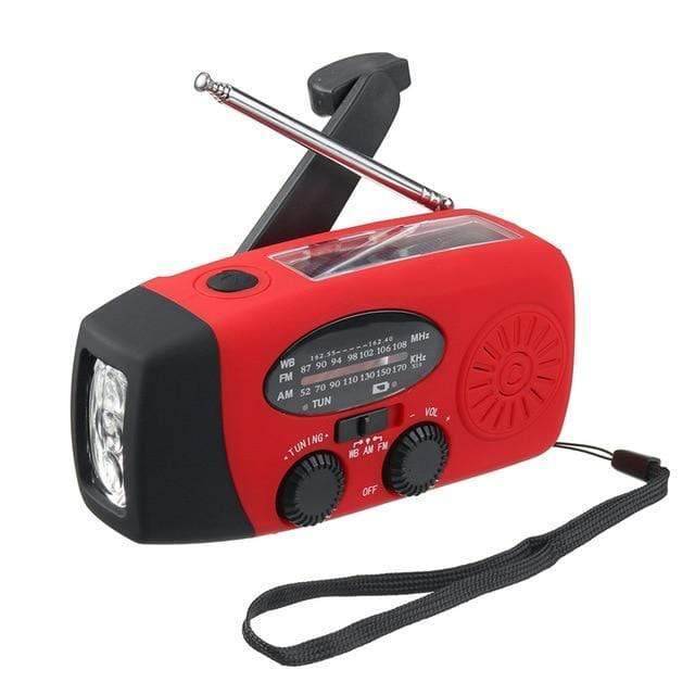 Survival Gears Depot Radio Red ( Buy 1 @ 35% OFF) 3 In 1 Multifunctional Emergency Hand Radio