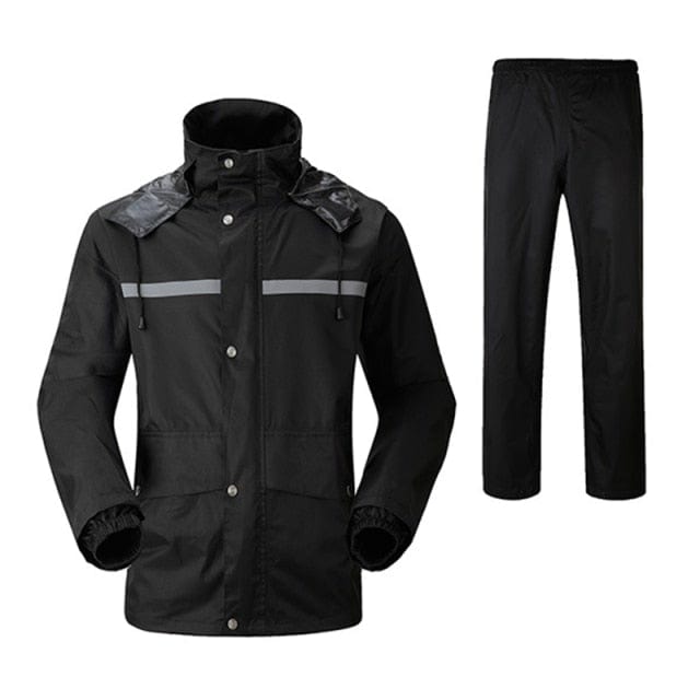 Survival Gears Depot Raincoats black / M Fashion Split Trekking Raincoat Set
