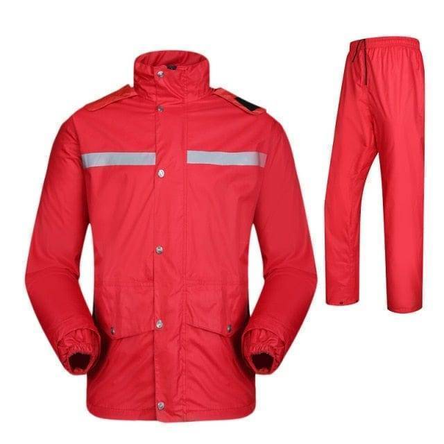 Survival Gears Depot Raincoats Red / M Fashion Split Trekking Raincoat Set
