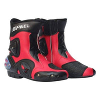 Thumbnail for Survival Gears Depot Red / 8 Motorcycle  Leather Anti-skid Boots