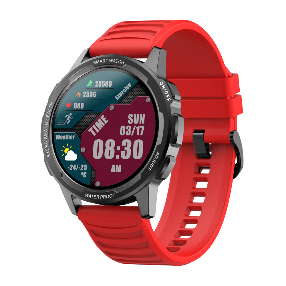 Survival Gears Depot Red Outdoor Sports Tracker Smartwatch