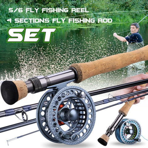 Survival Gears Depot Rod Combo Ultralight Fly Rods and Fishing Reel Set