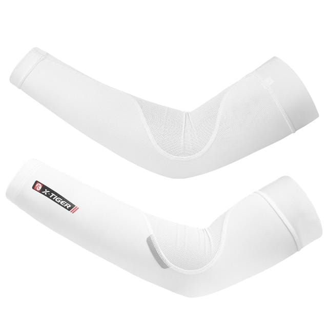 Survival Gears Depot Running Arm Warmers White / S Quick Dry Cycling Arm Sleeves