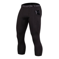 Thumbnail for Survival Gears Depot Running Tights black / S Men's Leg Compression Capri Legging