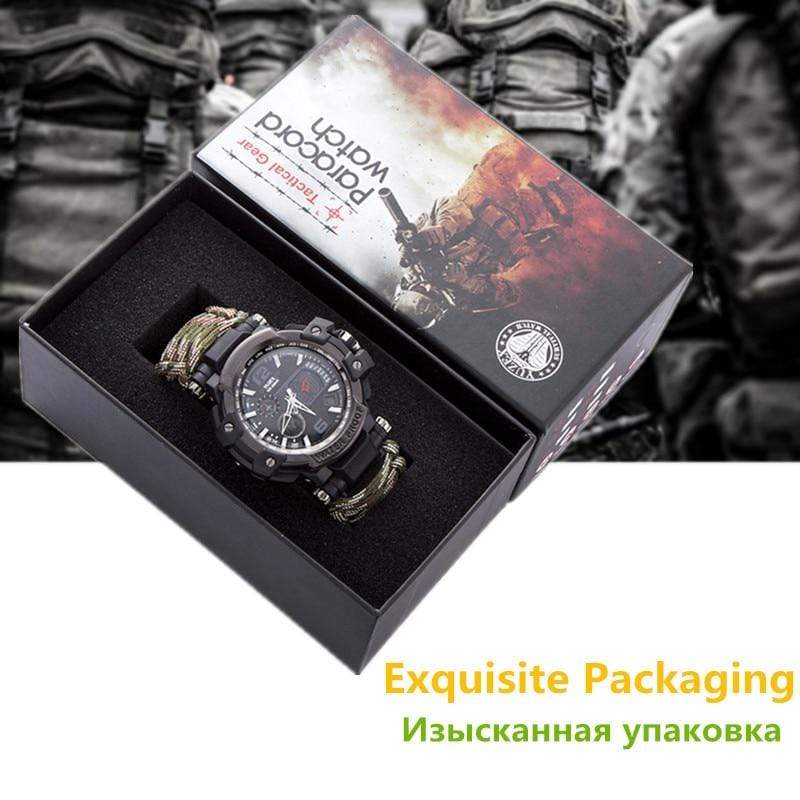 Survival Gears Depot Safety & Survival 8 in 1 Outdoor  Multi functional Waterproof Military Tactical Paracord Watch Bracelet
