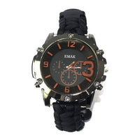 Thumbnail for Survival Gears Depot Safety & Survival Black Tactical Rescue Paracord Watch