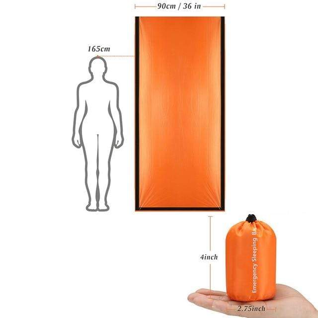 Survival Gears Depot Safety & Survival Orange Outdoor Life Bivy Emergency Thermal Sleeping Bag