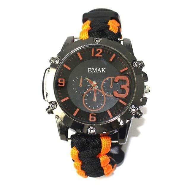 Survival Gears Depot Safety & Survival Orange Tactical Rescue Paracord Watch