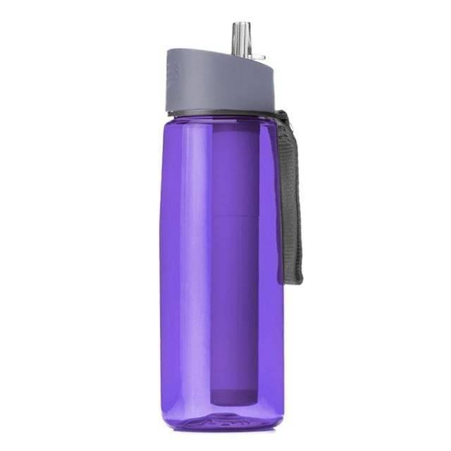 Survival Gears Depot Safety & Survival Purple Outdoor Water Purifier Bottle (650ml)