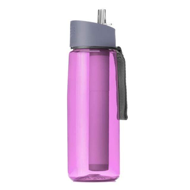 Survival Gears Depot Safety & Survival Violet Outdoor Water Purifier Bottle (650ml)