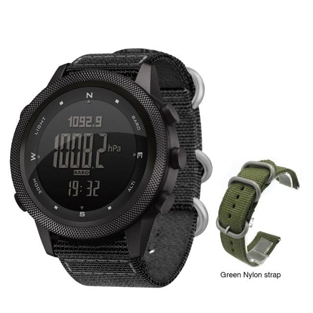 Survival Gears Depot Smart Watches add green nylon Military Army Sports Waterproof Smart Watch