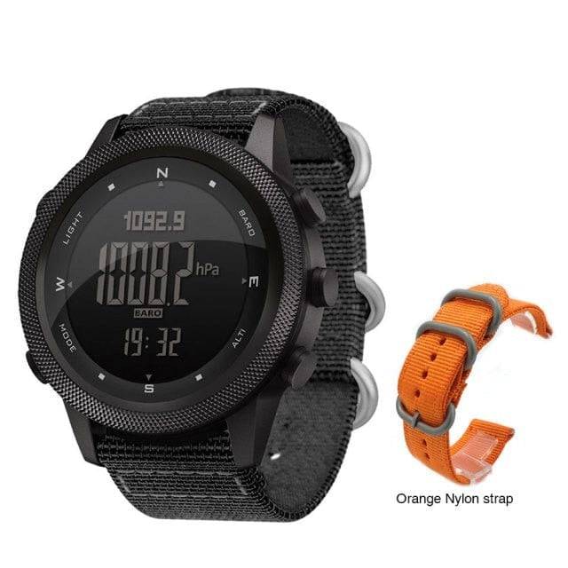 Survival Gears Depot Smart Watches add orange nylon Military Army Sports Waterproof Smart Watch