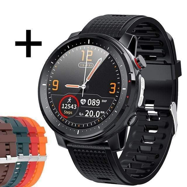 Survival Gears Depot Smart Watches Black & 4 Straps Outdoor Fitness Tracker Smart Watch