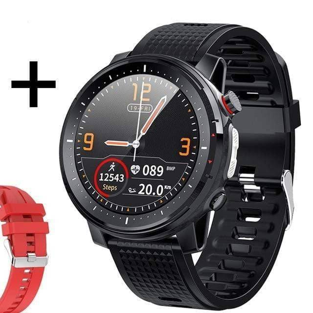 Survival Gears Depot Smart Watches Black & Red Strap Outdoor Fitness Tracker Smart Watch