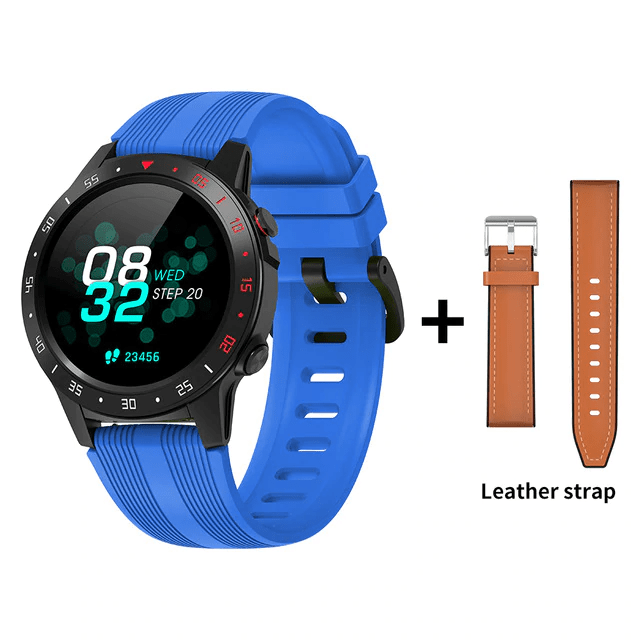 Survival Gears Depot Smart Watches Blue with Free Band Compass Barometer Altitude Smartwatch