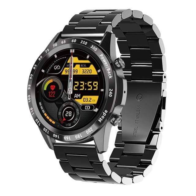 Survival Gears Depot Smart Watches Flat Headband Black Full Touch Fitness Tracker Smart Watch