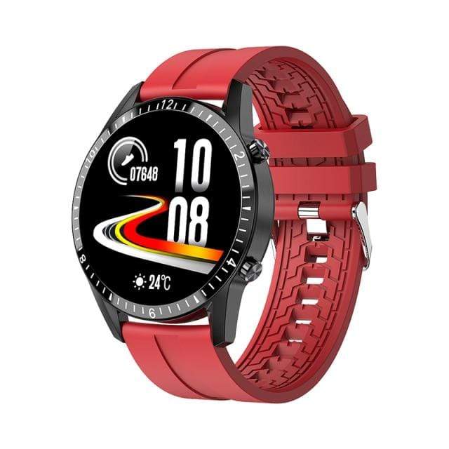 Survival Gears Depot Smart Watches Red Fitness Tracker Weather Display Smart Watch