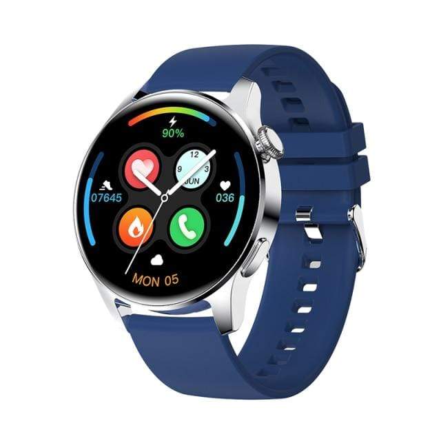 Survival Gears Depot Smart Watches Silver blue Fitness Tracker Weather Display Smart Watch