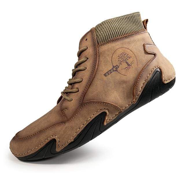 Survival Gears Depot Snow Boots Khaki / 6.5 Light Leather Warm Plush Shoe
