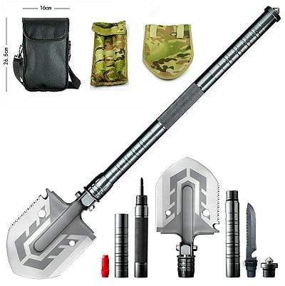 Survival Gears Depot Spade & Shovel Gold Multi function  Foldable Tactical Military Shovel