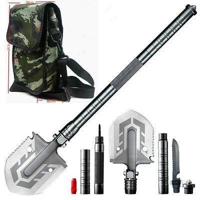 Survival Gears Depot Spade & Shovel Ivory Multi function  Foldable Tactical Military Shovel