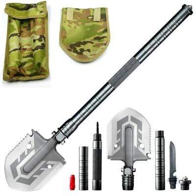 Survival Gears Depot Spade & Shovel Lavender Multi function  Foldable Tactical Military Shovel