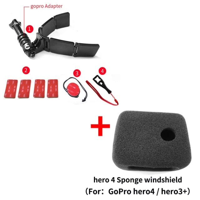 Survival Gears Depot Sports Camcorder Cases set -2 for hero4 Full Face Helmet Chin Mount Camera Holder