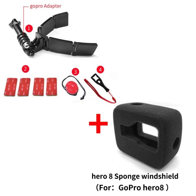 Survival Gears Depot Sports Camcorder Cases set -2 for hero8 Full Face Helmet Chin Mount Camera Holder