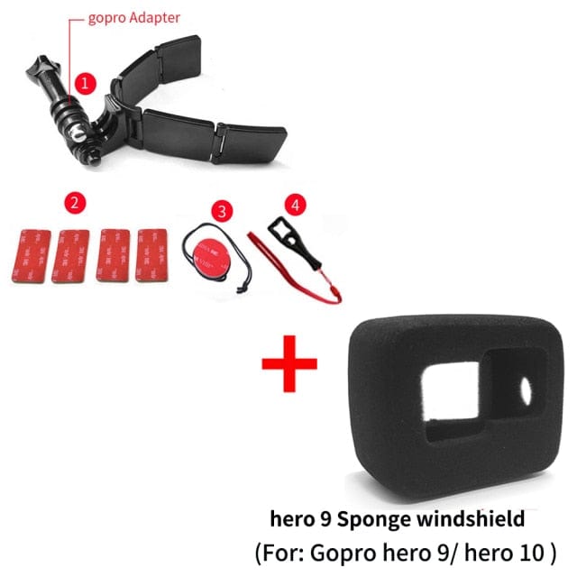 Survival Gears Depot Sports Camcorder Cases set -2 for hero9 Full Face Helmet Chin Mount Camera Holder