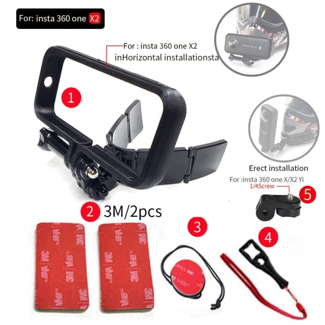 Survival Gears Depot Sports Camcorder Cases set-8 For-onr X2 Full Face Helmet Chin Mount Camera Holder