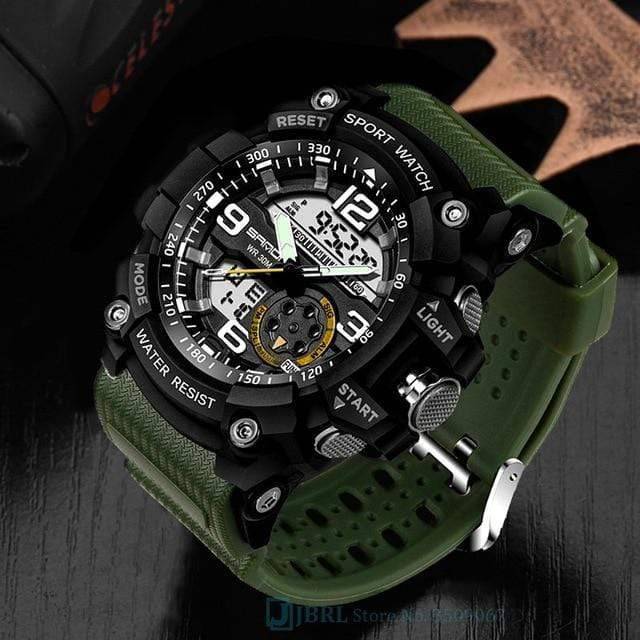 Survival Gears Depot Sports Watches Black Green Army Sport Wristwatch