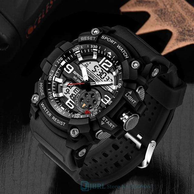 Survival Gears Depot Sports Watches Black Silver Army Sport Wristwatch