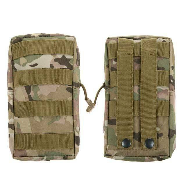 Survival Gears Depot Survival Backpack CP 1 Pack Molle Pouches - Tactical Compact Water-Resistant 600D EDC Pouch