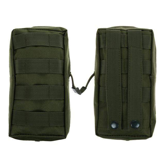 Survival Gears Depot Survival Backpack Green Color 1 Pack Molle Pouches - Tactical Compact Water-Resistant 600D EDC Pouch