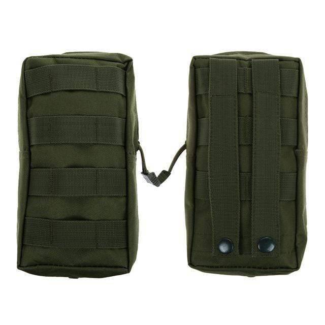 Survival Gears Depot Survival Backpack Green Color 1 Pack Molle Pouches - Tactical Compact Water-Resistant 600D EDC Pouch