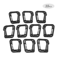 Thumbnail for 10 Pack D-Ring Locking Carabiners for Molle Webbing Straps10