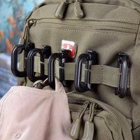 Thumbnail for 10 Pack D-Ring Locking Carabiners for Molle Webbing Straps2