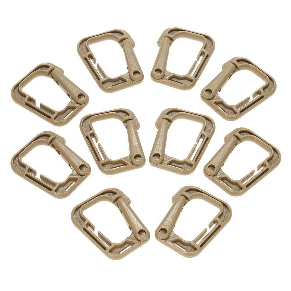 10 Pack D-Ring Locking Carabiners for Molle Webbing Straps4