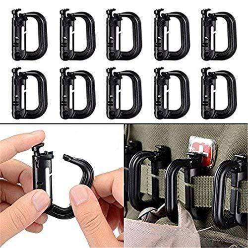 10 Pack D-Ring Locking Carabiners for Molle Webbing Straps8