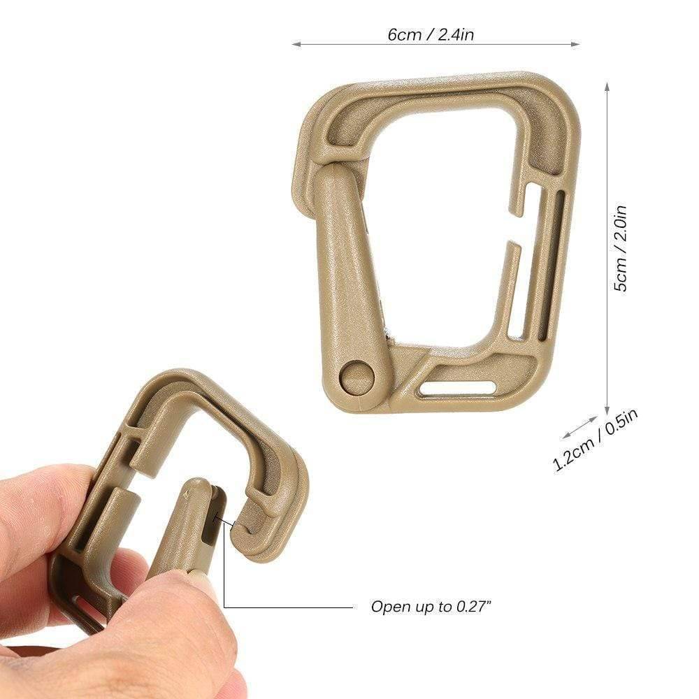 Kanuo Moschettone da Arrampicata con Blocco, Fibbia di Sicurezza con Kanuo Moschettone da Arrampicata con Blocco, Fibbia di Sicurezza con