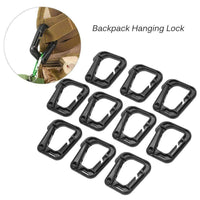 Thumbnail for 10 Pack D-Ring Locking Carabiners for Molle Webbing Straps3