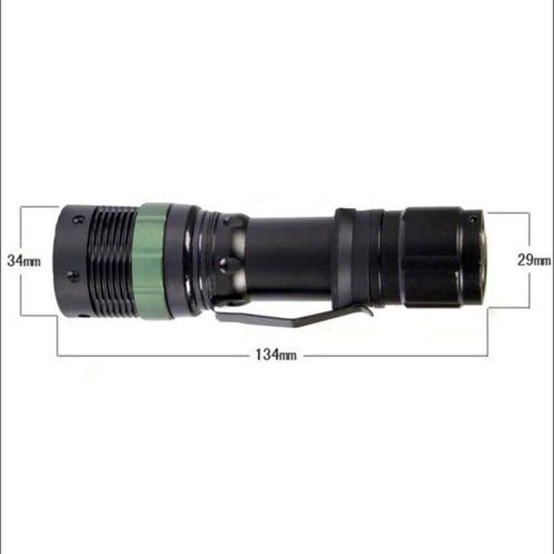 Adjustable 3000 Lumen XM-L Q5 LED Zoomable Tactical Flashlight3